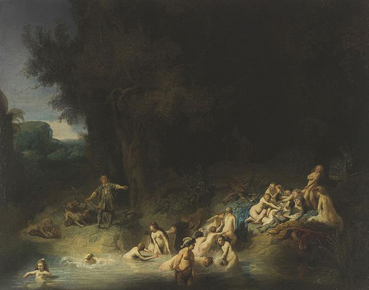 Rembrandt Peale Diana mit Aktaon und Kallisto France oil painting art